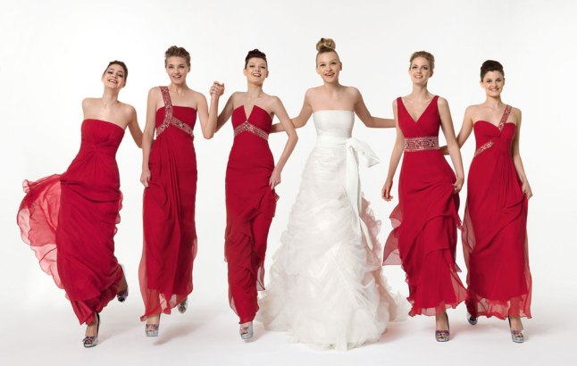 Pretty Red Bridesmaid Dress