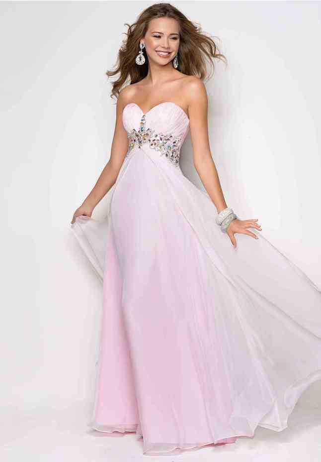 Prom Dresses Blush Crystal Pink